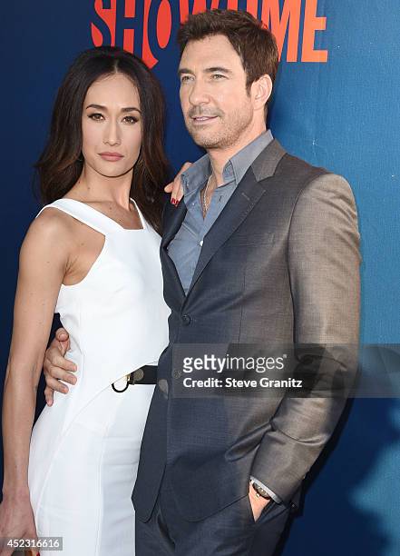 Maggie Q and Dylan McDermott arrives at the 2014 Television Critics Association Summer Press Tour - CBS, CW And Showtime Party at Pacific Design...