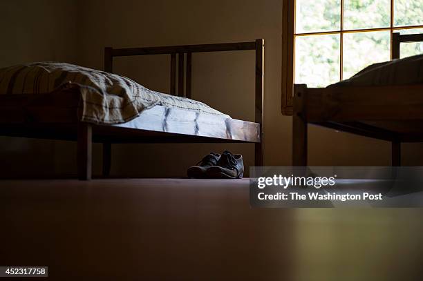 View of a restored slave quarters at Arlington National Cemetery, is shown in Arlington, Virginia, on Thursday, July 17, 2014. The hilltop mansion,...