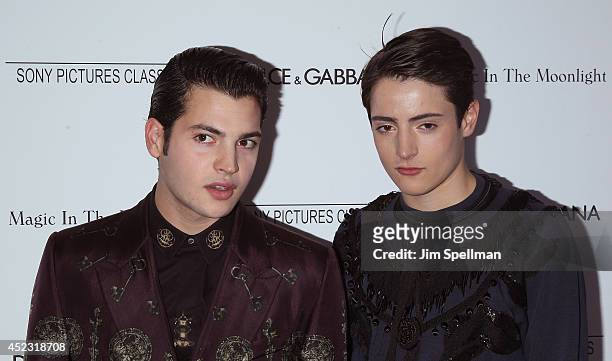 Peter Brant Jr. And Harry Brant attend "Magic In The Moonlight" premiere at Paris Theater on July 17, 2014 in New York City.
