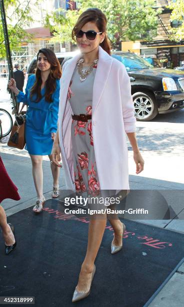 Eva Mendes arrives at The Bowery Hotel on September 19, 2013 in New York City.