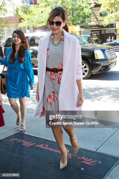 Eva Mendes arrives at The Bowery Hotel on September 19, 2013 in New York City.