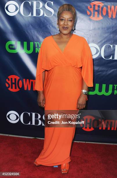 Actress CCH Pounder arrives at the CBS, The CW, Showtime & CBS Television Distribution 2014 Television Critics Association Summer Press Tour at...
