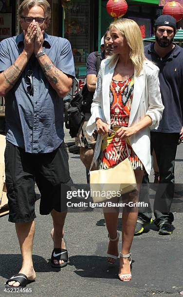 June 24: Sighting of Cameron Diaz on the film set of "The Other Woman" on June 24, 2013 in New York City.