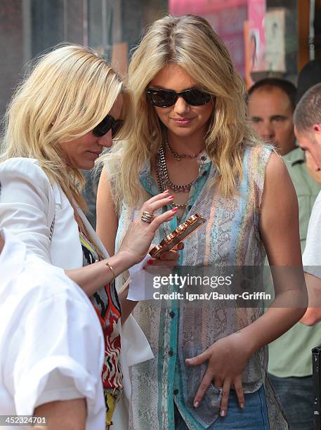 June 24: Sighting of Cameron Diaz and Kate Upton on the film set of "The Other Woman" on June 24, 2013 in New York City.