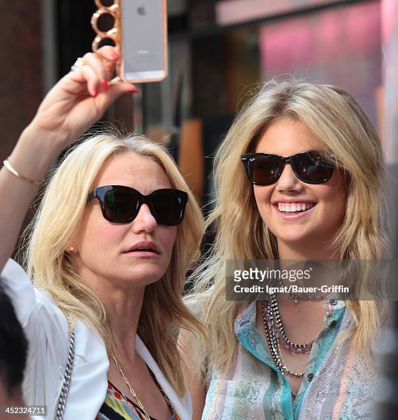 June 24: Sighting of Cameron Diaz and Kate Upton on the film set of "The Other Woman" on June 24, 2013 in New York City.