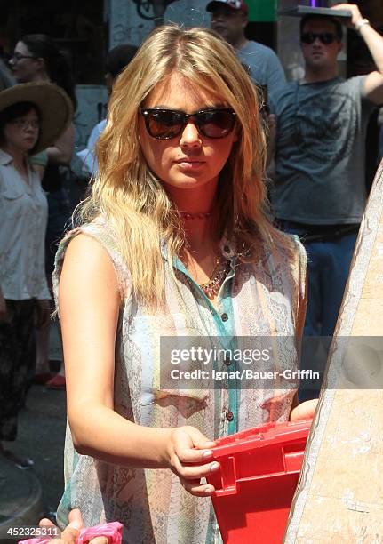 June 24: Sighting of Kate Upton on the film set of "The Other Woman" on June 24, 2013 in New York City.