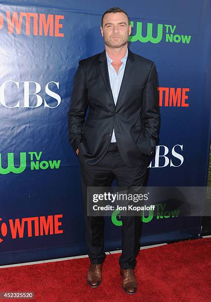 Actor Liev Schreiber arrives at the CBS, The CW, Showtime & CBS Television Distribution 2014 Television Critics Association Summer Press Tour at...