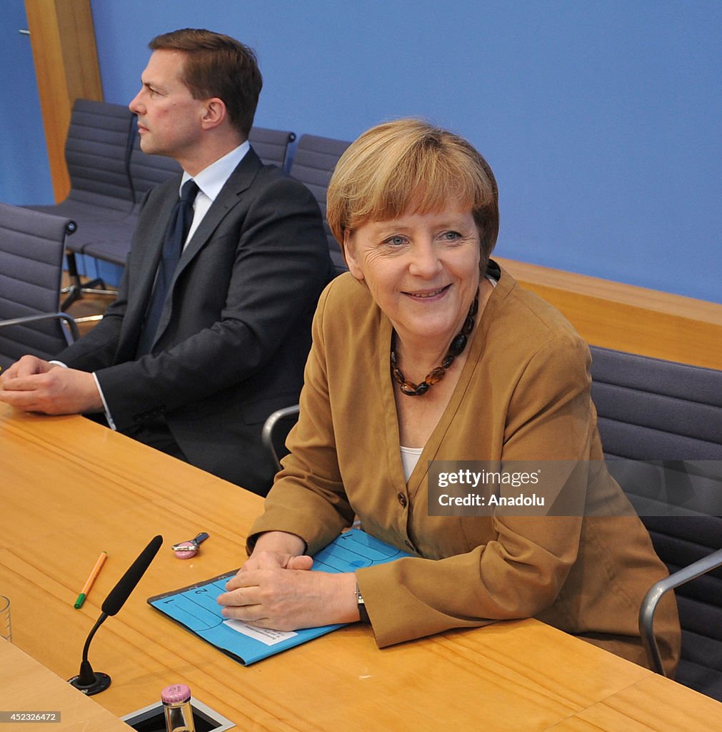 German Chancellor Merkel in press conference