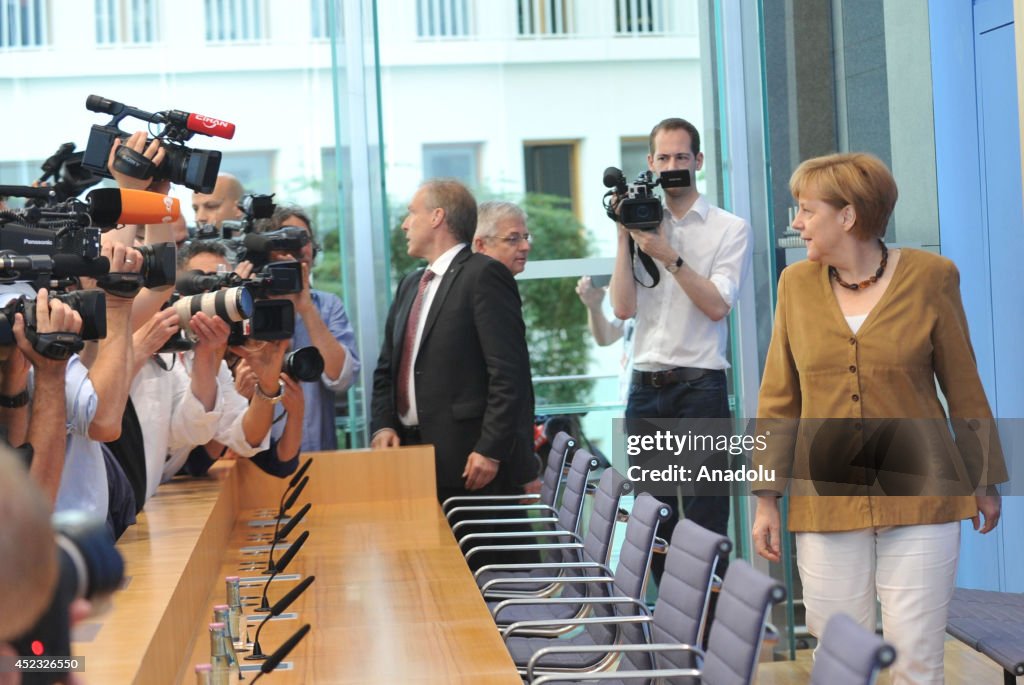 German Chancellor Merkel in press conference