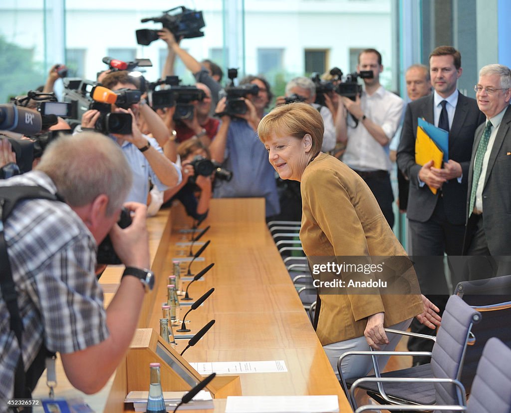 German Chancellor Merkel in press conference