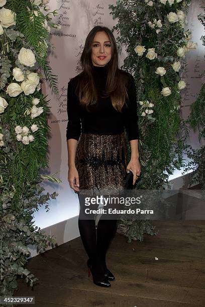 Tamara Falco attends 'La Cristalizacion De La Rosa Blanca' party photocall at Adolfo Dominguez store on November 27, 2013 in Madrid, Spain.