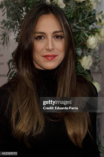 Tamara Falco attends 'La Cristalizacion De La Rosa Blanca' party photocall at Adolfo Dominguez store on November 27, 2013 in Madrid, Spain.