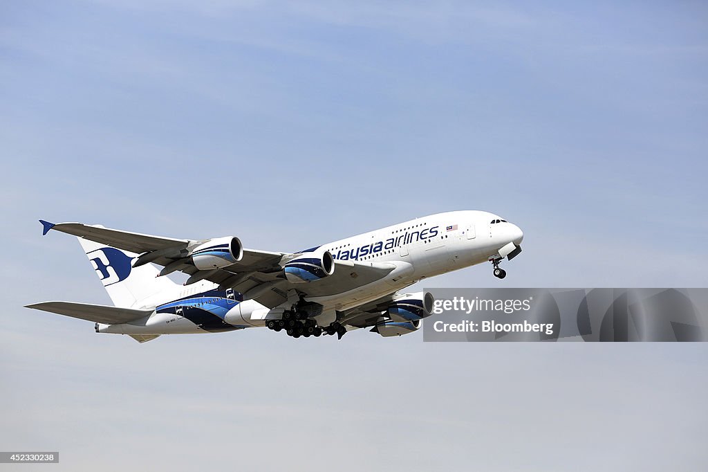 Malaysian Airlines Operations At London Heathrow Airport As Flights Continue