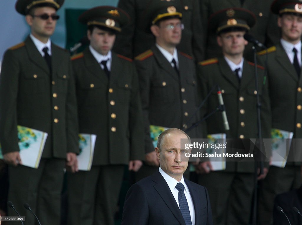 Russian President Vladimir Putin visits the Trinity lavra of St.Sergius