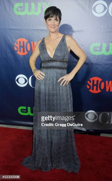Actress Zoe McLellan arrives at the 2014 Television Critics Association Summer Press Tour - CBS, CW And Showtime Party at Pacific Design Center on...