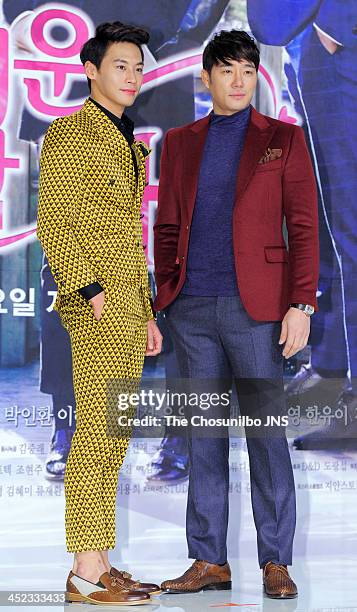 Jung Eun-Woo and Lee Tae-Gon attend the SBS Drama 'A Well Grown Daughter' press conference at Amoris Times Square on November 27, 2013 in Seoul,...