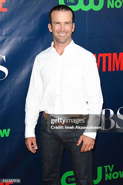 Actor Lucas Black attends the CBS, The CW, Showtime & CBS Television Distribution's 2014 TCA Summer Press Tour Party at Pacific Design Center on July...