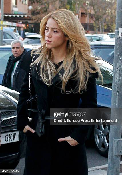 Shakira attends the funeral for Irene Vazquez, wife of ex minister of Justice Jose Maria Michavila and legal advisor of Shakira and Alejandro Sanz,...
