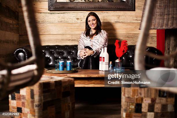 Simone Ballack poses during a photo session at her new restaurant Chickeria on November 28, 2013 in Kaiserslautern, Germany.