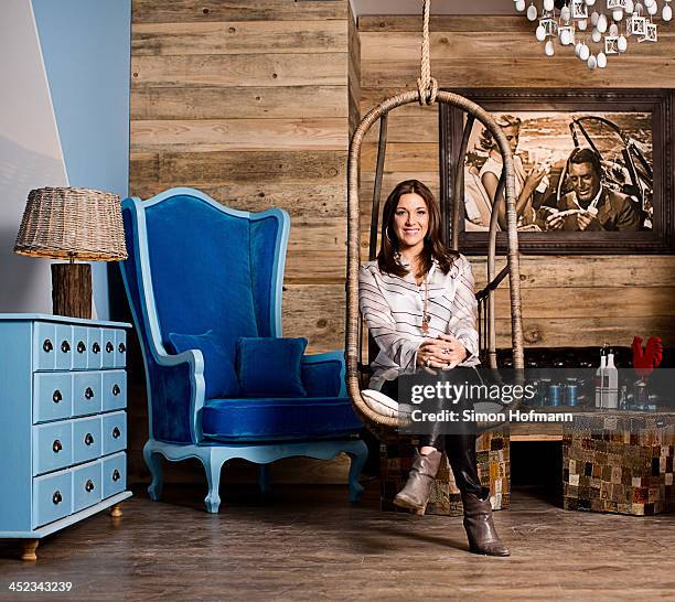 Simone Ballack poses during a photo session at her new restaurant Chickeria on November 28, 2013 in Kaiserslautern, Germany.