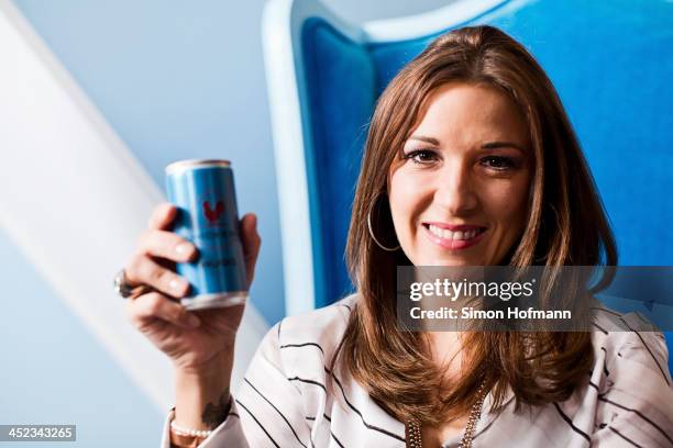 Simone Ballack poses during a photo session at her new restaurant Chickeria on November 28, 2013 in Kaiserslautern, Germany.