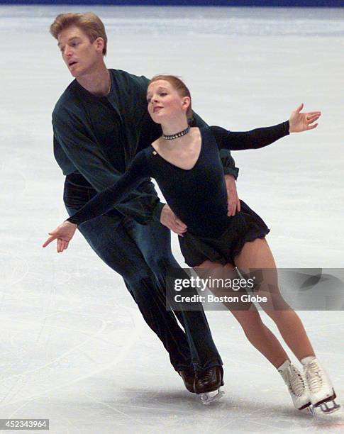 Olympians Jenni Meno and Todd Sands warm up during a practice session at the White Ring.