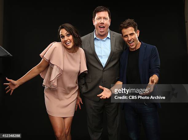 The McCarthys' actors Kelen Coleman, Jimmy Dunn and Joey McIntyre pose for a portrait during CBS' 2014 Summer TCA tour at The Beverly Hilton Hotel on...