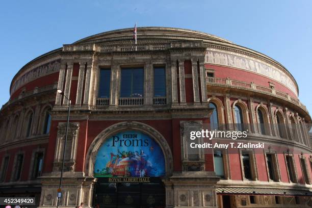 Sign advertises The BBC Proms before the First Night of The Proms at Royal Albert Hall on July 18, 2014 in London, United Kingdom.