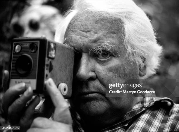 Film director Ken Russell, filming at his house in Dorset , United Kingdom, 2000.