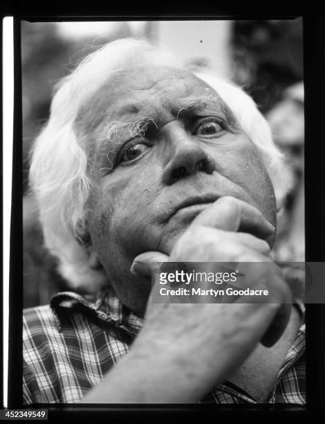 Film director Ken Russell, filming at his house in Dorset , United Kingdom, 2000.