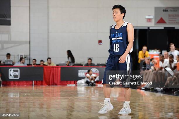 Yuki Togashi of the Dallas Mavericks during the game against the Phoenix Suns on July 18, 2014 at the Cox Pavilion in Las Vegas, Nevada. NOTE TO...