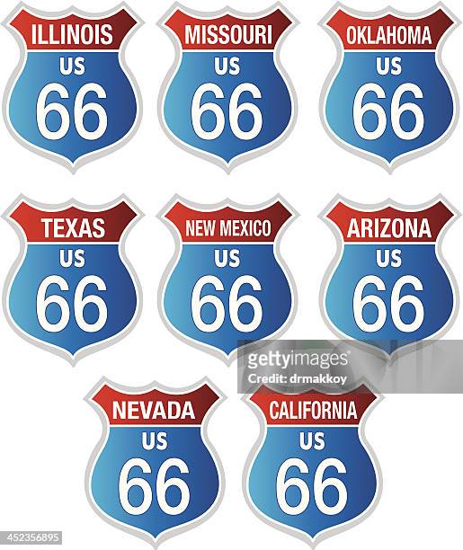 road 66 - southern nevada stock illustrations