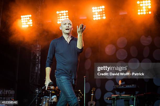 Gaetan Roussel performs at Fnac Live Festival at Hotel de Ville on July 18, 2014 in Paris, France.