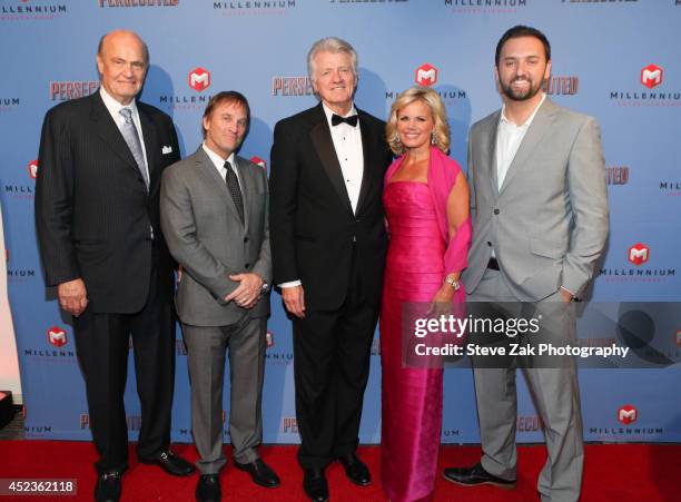 Fred Thompson, Brad Stine, James R. Higgins, Gretchen Carlson and Daniel Luko attends "Persecuted" screening at Lighthouse International Theater on...