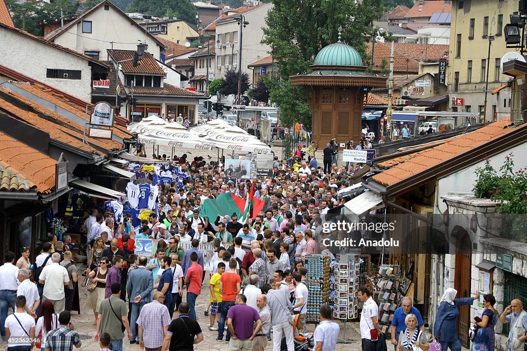 Sarajevo protests in solidarity with Gaza