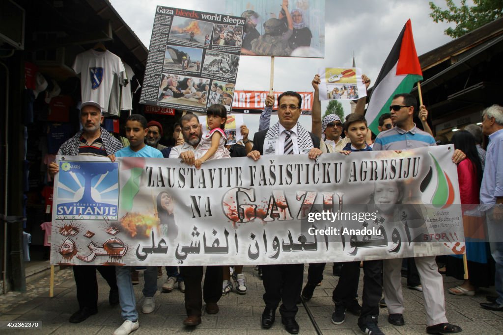 Sarajevo protests in solidarity with Gaza