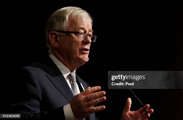 Australian Minister for Trade and Investment Andrew Robb speaking at the G20 Investment Forum Opening Plenary on July 19, 2014 in Sydney, Australia....