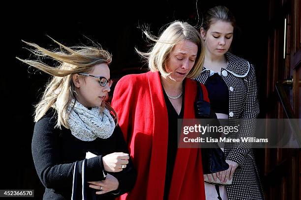 Mourners depart Saint Mary Magdalene Catholic Church following a service in memory of Sister Philomene Tiernan on July 19, 2014 in Sydney, Australia....