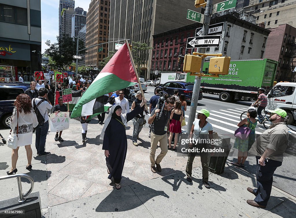 Protest against Israeli attacks in New York