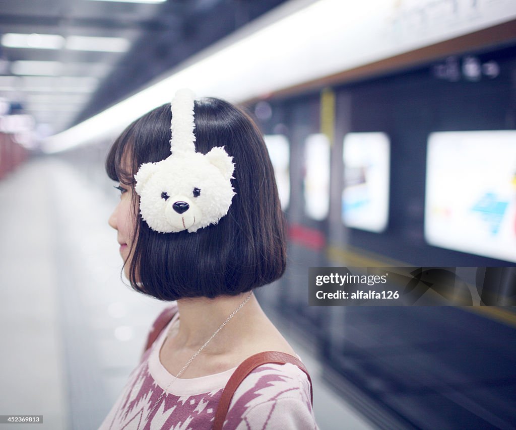Girl at the subway
