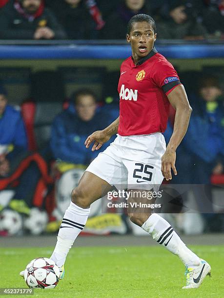 Antonio Valencia of Manchester United during the Champions League match between Bayer Leverkusen and Manchester United on November 27, 2013 at the...