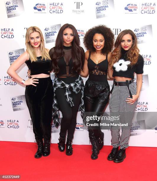 Jade Thirlwall, Perrie Edwards, Leigh-Anne Pinnock and Jesy Nelson from Little Mix attend the annual 'Capital Rocks' concert in aid of the 'Help a...