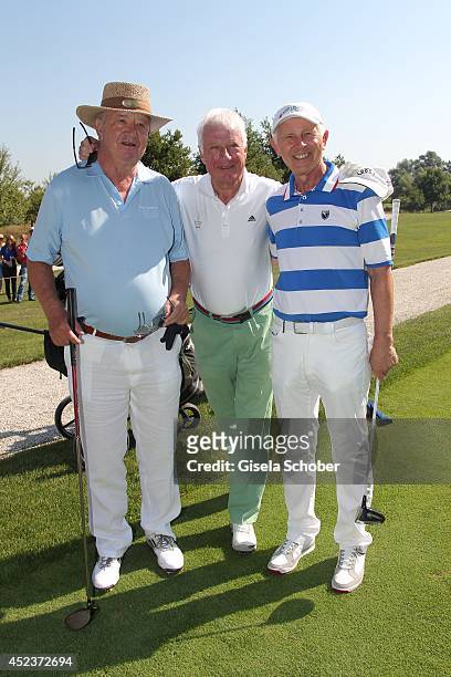 Alois Hartl, Gregor Winterstaller and Hans-Dieter Cleven attend the Kaiser Cup 2014 on July 19, 2014 in Bad Griesbach near Passau, Germany.