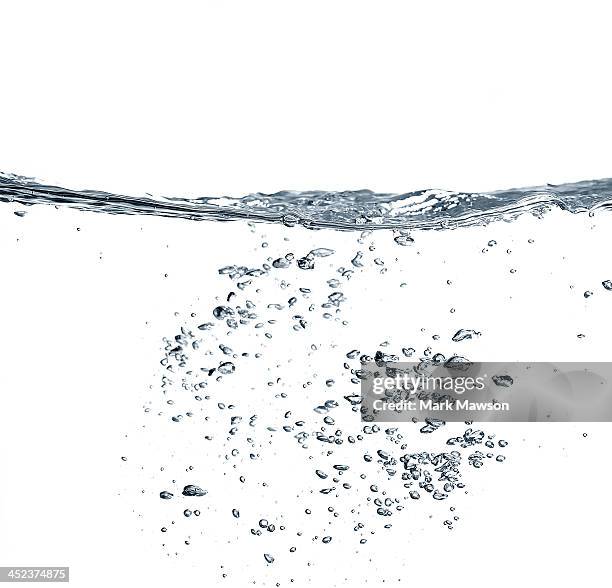 bubbles in water - bubbles white background stock pictures, royalty-free photos & images