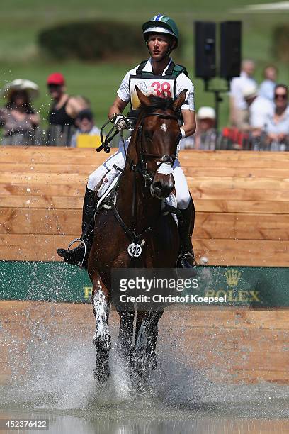 Clark Montgomery of United States rides on Loughan Clen during the DHL Price Cross Country Test at Aachener Soers on July 19, 2014 in Aachen, Germany.