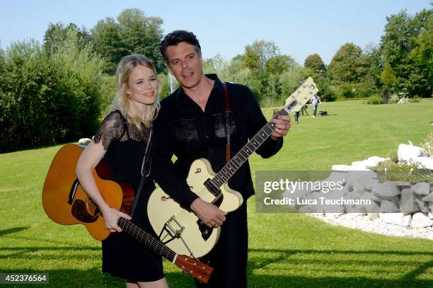 Ilse DeLange and Willem Bijkerk attend the 'Starnacht am Woerthersee' startalk at Seepark Hotel on July 19, 2014 in Klagenfurt, Austria.