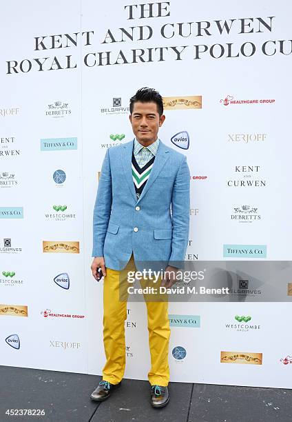 Aaron Kwok attends the Kent and Curwen Royal Charity Polo Cup at Watership Down, Sydmonton Court Estate on July 19, 2014 in Newbury, United Kingdom.