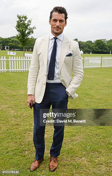 David Gandy attends the Kent and Curwen Royal Charity Polo Cup at Watership Down, Sydmonton Court Estate on July 19, 2014 in Newbury, United Kingdom.