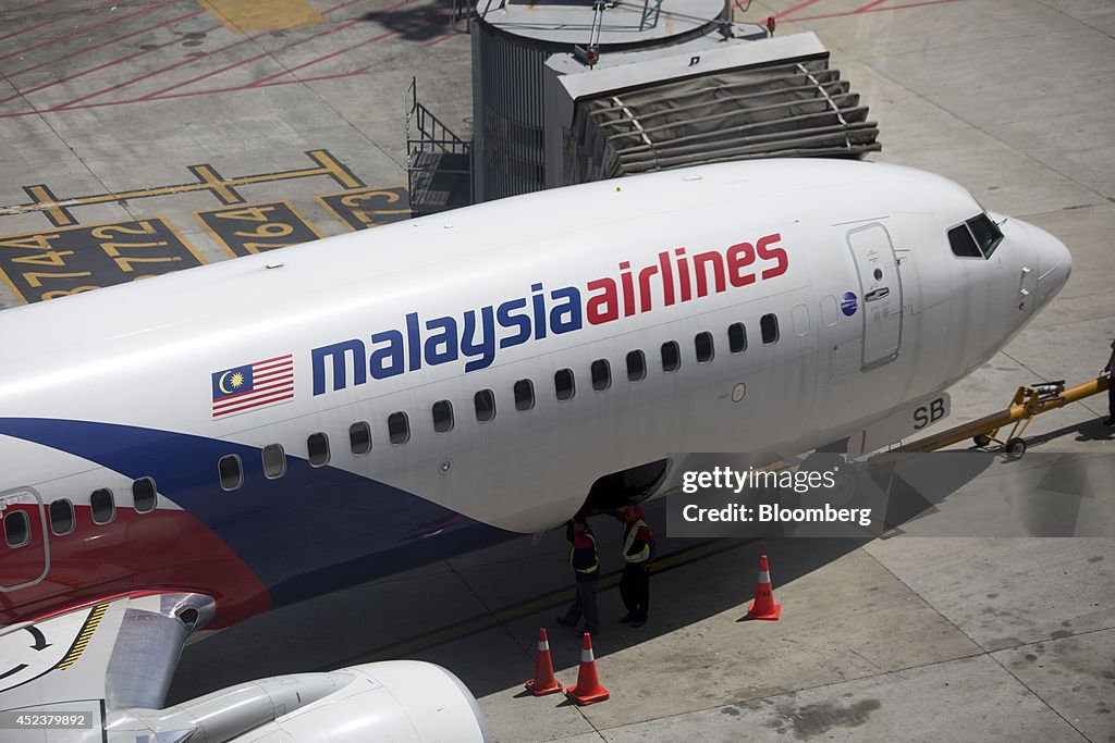 Malaysian Airlines And Views of Kuala Lumpur Airport As Second Air Disaster Mourned