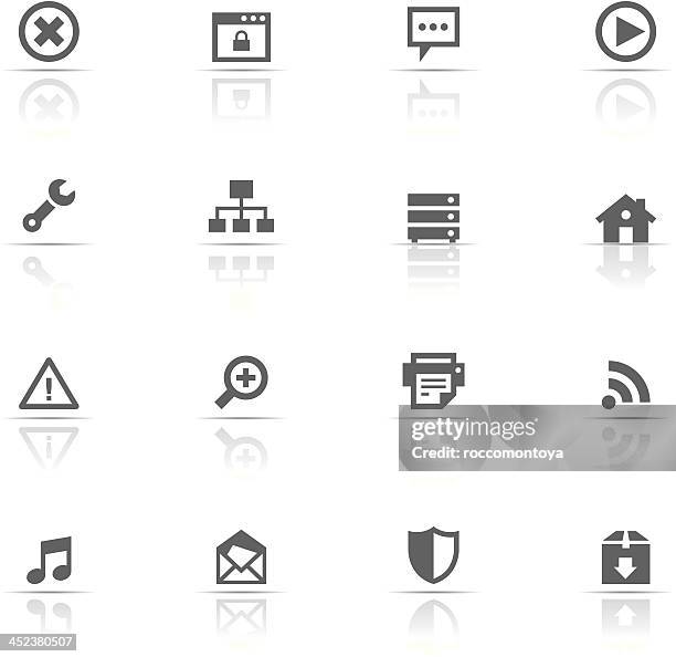 icon set, web - server lights stock illustrations